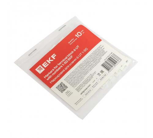 Маркировка для клемм 6 UT 1-50 scr-ut-mrk-6-1-50  EKF