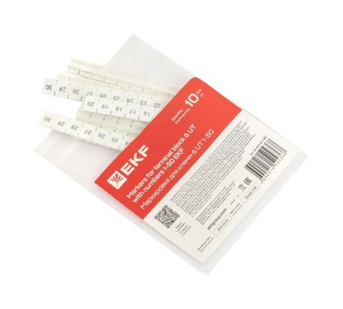 Маркировка для клемм 6 UT 1-50 scr-ut-mrk-6-1-50  EKF
