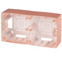 12-6102-14 ЭРА Коробка наклад. монтажа 2 поста, Эра12, медь  Б0043178  ЭРА