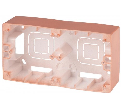 12-6102-14 ЭРА Коробка наклад. монтажа 2 поста, Эра12, медь  Б0043178  ЭРА