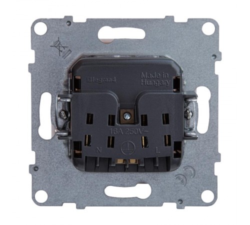 SUNO Силовая розетка 2К 16А 250В. Винтовые зажимы. Цвет "Белый"  721133  Legrand