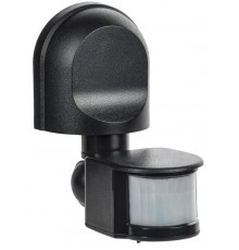 Датчик движения ДД 008 черный, макс. нагрузка 1100Вт, угол обзора 180град., дальность 12м, IP44,  LDD10-008-1100-002  IEK