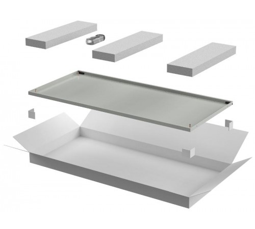 Дверь металлическая для шкафа LINEA N 18U 600 мм серая  LN35-18U6X-DM  ITK