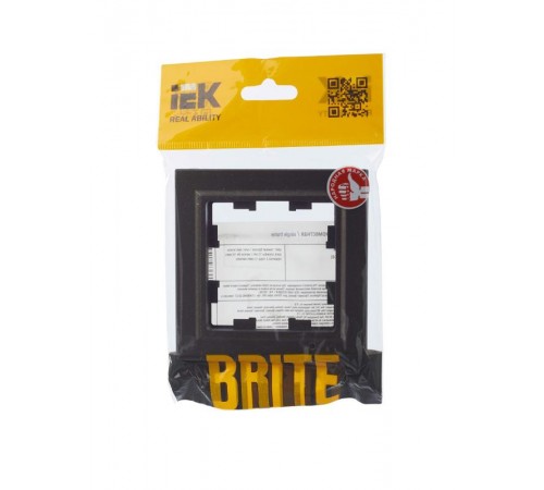 BRITE Рамка 1-ая РУ-1-БрТБ темная бронза  BR-M12-K45  IEK