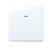 Simon 27 Выключатель однополюсный с подсветкой, 10А 250В, широкий модуль, S27, белый  27104-65  Simon