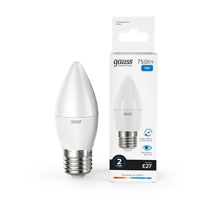 Лампа светодиодная Elementary Свеча 10W 750lm 6500K E27 LED 1/10/100  30230  Gauss