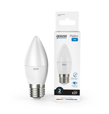 Лампа светодиодная Elementary Свеча 10W 750lm 6500K E27 LED 1/10/100  30230  Gauss