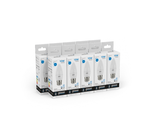 Лампа светодиодная Elementary Свеча 10W 750lm 6500K E27 LED 1/10/100  30230  Gauss