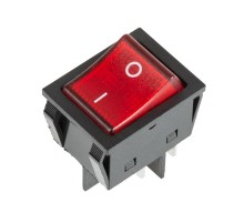 Выключатель клавишный 250V 25А (4с) ON-OFF красный с подсветкой  36-2343  REXANT