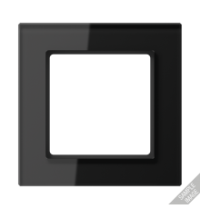 Рамка для вертикальной и горизонтальной установки, 5 постов; стекло; черный; A CREATION  AC585GLSW  Jung