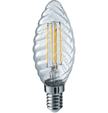 Лампа светодиодная LED 4Вт Е14 230В 2700К NLL-F-TC35-4-230-2.7K-E14 свеча витая прозрачная  71311  Navigator