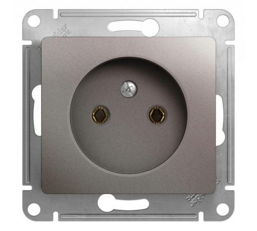 Glossa Платина Розетка без заземления  GSL001241  SE