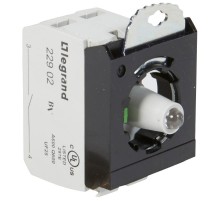 Комплектующий блок для кнопок - Osmoz - для комплектации - с подсветкой - под винт - 24В~/= - НО - зеленый - 3 поста  023002  Legrand