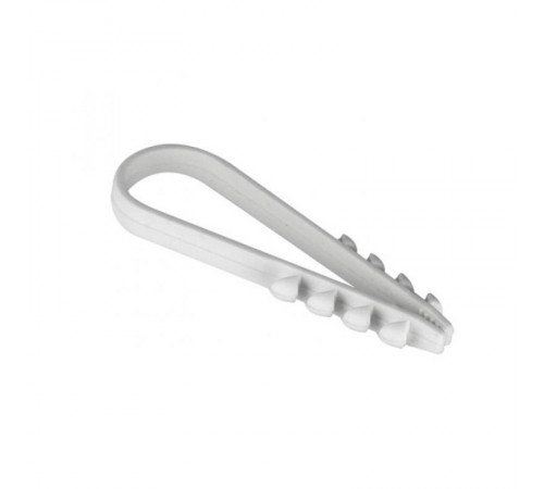 Дюбель-хомут для круглого кабеля (11-18мм) белый (100шт.) EKF PROxima  plc-ncc-11x18w  EKF