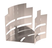 Угол горизонтальный изменяемый 0-45 градусов Стандарт INOX (AISI 409) 100х100  PR16.3646  Промрукав