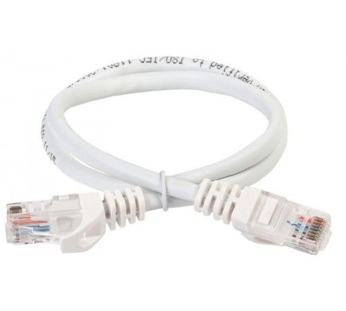 ITK Коммутационный шнур (патч-корд), кат.6 UTP, LSZH, 0,2м, белый  PC08-C6UL-02M  ITK
