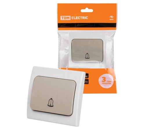 Кнопка звонковая скрытой установки IP54 6A "Вуокса" TDM  SQ1803-0106  TDM