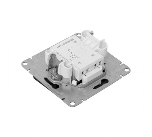 Механизм выключателя, двухклавишный, с подсветкой, чёрный Эпика EKF  UP1-SWB-24  EKF