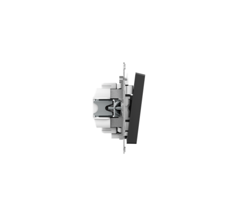 Механизм выключателя, двухклавишный, с подсветкой, чёрный Эпика EKF  UP1-SWB-24  EKF