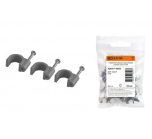 Скоба 8мм круглая пластиковая (серая) (50шт)  SQ0514-0062  TDM