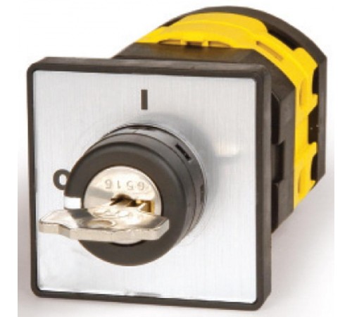 Серебр.площадка и ручка с ключом, 48х48, отв. 22 мм  AZ5701  DKC