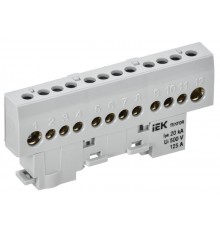 TEKFOR Шина L "фаза" изолированная на универсальном держателе 8х12-12-Ср  TF-NN20-12-KL-K03  IEK