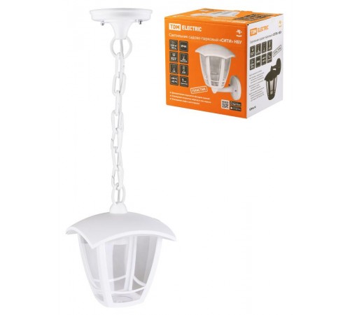 Светильник садово-парковый "СИТИ" НСУ 07-60-001 У1 4-х гранник подвесной белый  SQ0330-1313  TDM