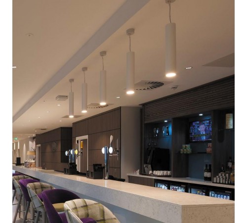 Светильник светодиодный декоративный бытовой HL530, 15W, 1350Lm, 4000K, 35 градусов, белый, на подвесе, D80*H200  32479  FERON