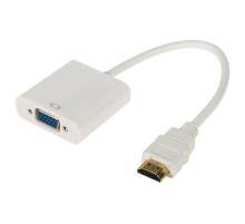 ПЕРЕХОДНИК шт. HDMI - гн. VGA (провод) + 3. 5 mm Аудио с питанием  17-6934  REXANT