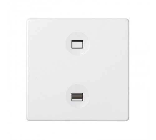 Сенсорный 2-кл выключатель с тематической маркировкой Т2, белый  8000624-030  Simon