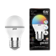 Лампа светодиодная Шар G45 6W E27 RGBW+димирование LED 1/100  105102406  Gauss