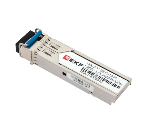 SFP модуль 1,25 Гбит одинарное одномодовое оптоволокно передача 1310нм дальность 20км TSX TSX-SFP-GS1D-13-20EKF