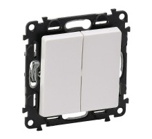 Valena LIFE DIY Белый Выключатель 2-клавишный 10А 250В  752405  Legrand