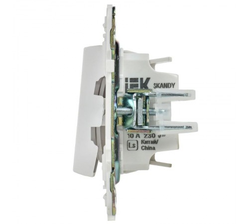 SKANDY Выключатель 2-клавишный с индикацией 10А SK-V09W арктический белый  SK-V20-1-10-K01  IEK