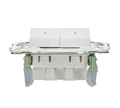 SKANDY Выключатель 2-клавишный с индикацией 10А SK-V09W арктический белый  SK-V20-1-10-K01  IEK