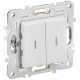 SKANDY Выключатель 2-клавишный с индикацией 10А SK-V09W арктический белый  SK-V20-1-10-K01  IEK
