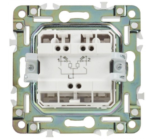 SKANDY Выключатель 2-клавишный 10А SK-V04Bl черный  SK-V20-0-10-K02  IEK