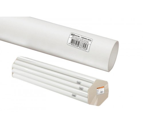 Труба гладкая жесткая ПВХ d 20 (104 м) длина 2 м индивид. штрихкод, белая  SQ0404-0032  TDM