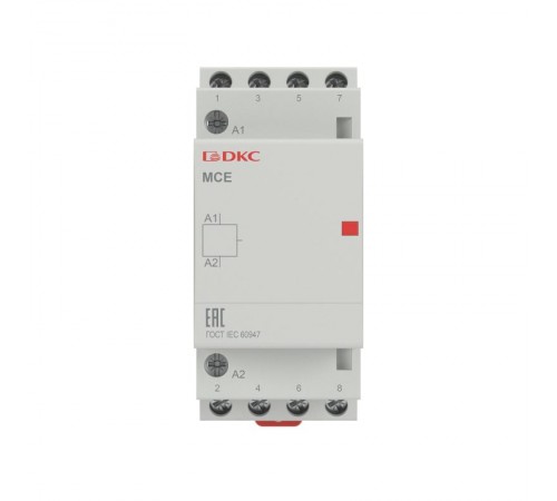 Контактор модульный YON max типа MCE, 4P, 16A, 240В, 4НО  MCE-16-40-A240  DKC