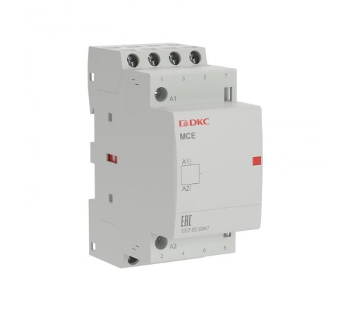 Контактор модульный YON max типа MCE, 4P, 16A, 240В, 4НО  MCE-16-40-A240  DKC