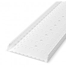 Лоток перфорированный Стандарт 500х80х3000 (1,0 мм) RAL 9003 (6 м/уп)  PR16.10337  Промрукав