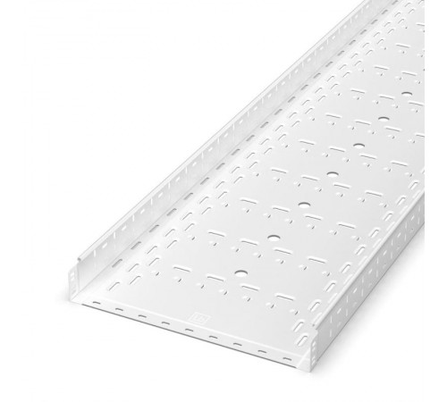 Лоток перфорированный Стандарт 500х80х3000 (1,0 мм) RAL 9003 (6 м/уп)  PR16.10337  Промрукав
