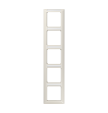 Рамка 5-кратная вертикальная с полем для надписи слоновая кость  AS585BFINA  Jung