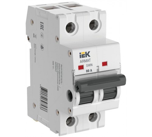 ARMAT Выключатель нагрузки SWN 2P 80А  AR-SWN-2-080  IEK