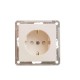W59 Слоновая кость Розетка с заземлением с защитными шторками  RS16-152-2-86  SE
