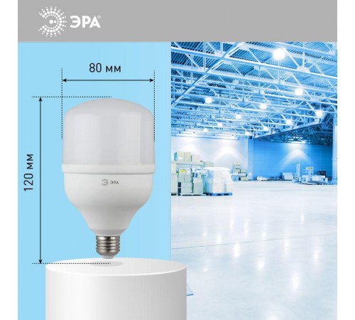 Лампа светодиодная LED 20Вт Е27 220В 6500К smd POWER  Б0027011  ЭРА