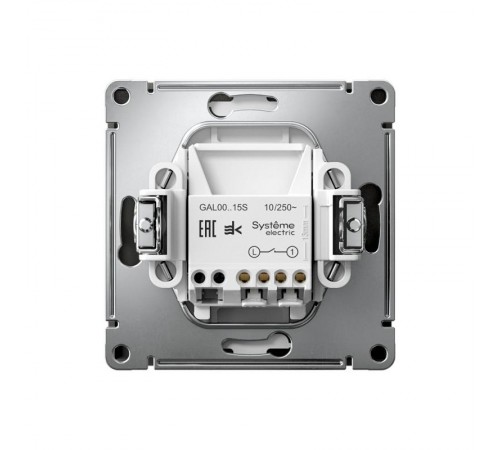 ArtGallery Базальт Выключатель 1-клавишный КНОПОЧНЫЙ, механизм, быстрозажим. клем.  GAL001415S  SE