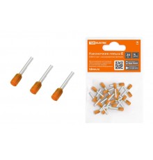 Наконечник-гильза Е0508 0,5мм2 с изолированным фланцем (20шт)  SQ0568-0036  TDM