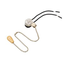 Выключатель для настенного светильника c проводом и деревянным наконечником, Gold, (1шт.)  06-0243-A  REXANT