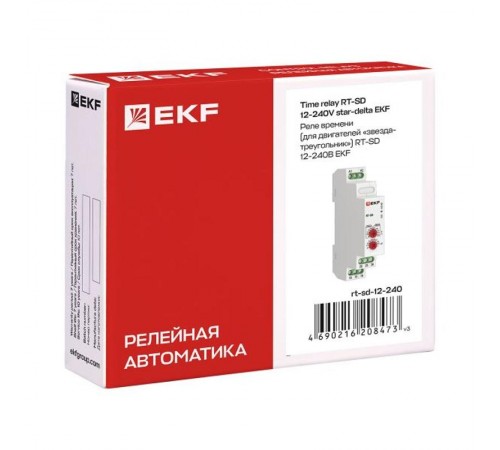 Реле времени (для двигателей "звезда-треугольник") RT-SD 12-240В EKF PROximart-sd-12-240EKF